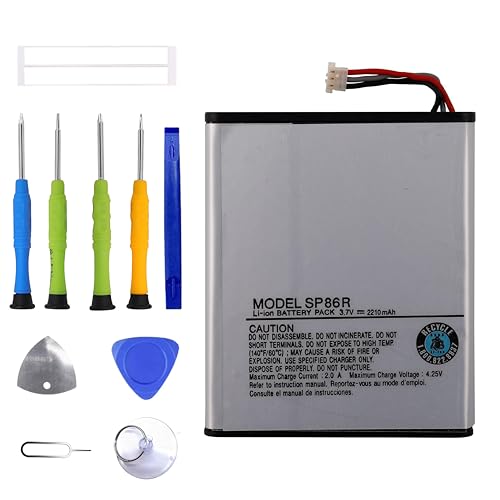 ERYNK Batería de repuesto SP86R compatible con So ny PS Vita 2007 / PCH 2007 / PSV2000 con juego de herramientas