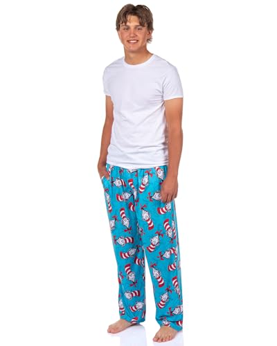 Dr. Seuss PJs Mens Cat In The Hat Expressions All Over Print Pajama Pants2