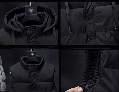 Chaleco acolchado ligero de invierno con capucha y cremallera para hombre 5