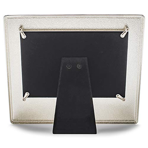 Roman 50Th Anniversary Silvertone Beaded 7 X 4 Zinc Alloy Decorative Tabletop Picture Frame #TOP4