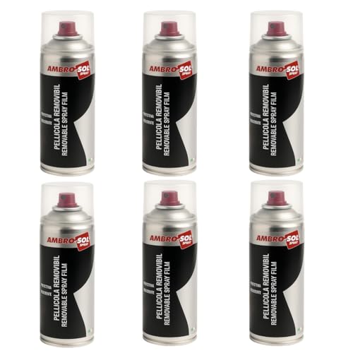 Palucart Pellicola Spray Removibile Nero Opaco 6 bombolette da 400 ml Black Matt Pellicola Spray