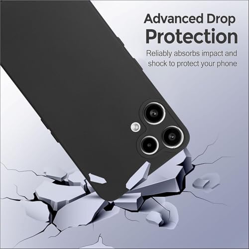 Image of SBMS Silicone Back Cover Case for Nothing Phone 3A Lite | Soft Micro-Fibre Lining Inside | Camera Protection Bump | Shockproof Back Cover Case for Nothing Phone 3A Lite (Candy Cloth Black)