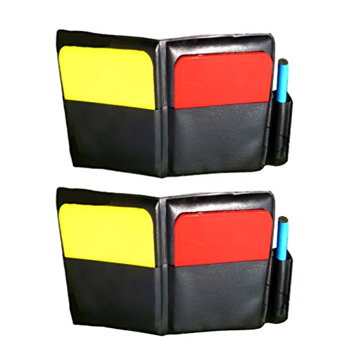 Conjunto de 2 cartas de árbitro de futebol americano LIOOBO, conjuntos de cartas de árbitro de aviso