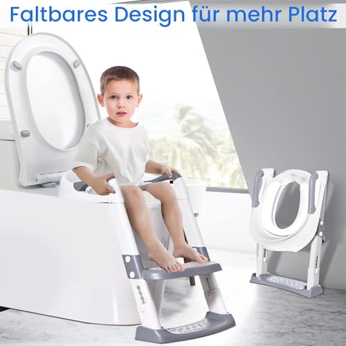 Töpfchen Toilettensitz Baby mit Treppe: Kinder WC Sitz Toilette Toilettentrainer für Kleinkinder Jungen und Mädchen - Höhenverstellbar und… – Ansicht 4