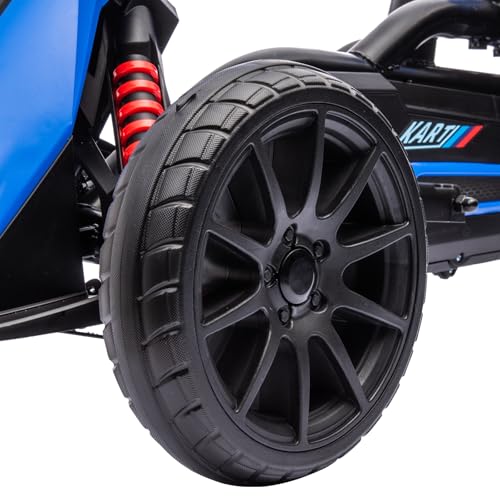 12V Electric Go Kart for Toddlers, Drift Kart with 7Ah Battery 35W Motor, High/Low Safety Speed Max 2.8MPH for Child, Max Load 66lbs, Electric Vehicle Toy for Kids Christmas Birthday Gift