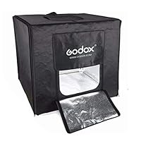 Godox Portable Triple Light LED Ministudio - 80x80x80cm - Professionelle Fotostudiobeleuchtung, Produktfotobox, Mini-Fotostudio für Produktfotos