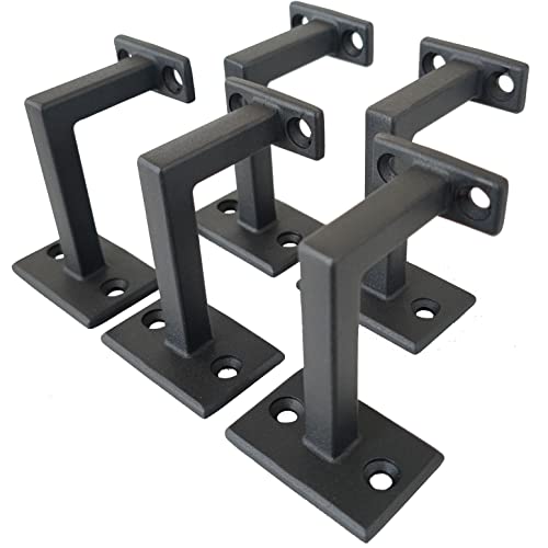 Langdoly Handrail Brackets For Staircase Stair Railing Brackets With Screws (Pack Of 5) (Textured Black)… #TOP6