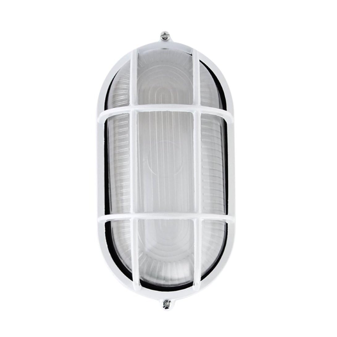Sjfbebsy White Sauna Room Light, Explosion Proof Anti High Temperature Oval Lamp, Waterproof Ceiling Light