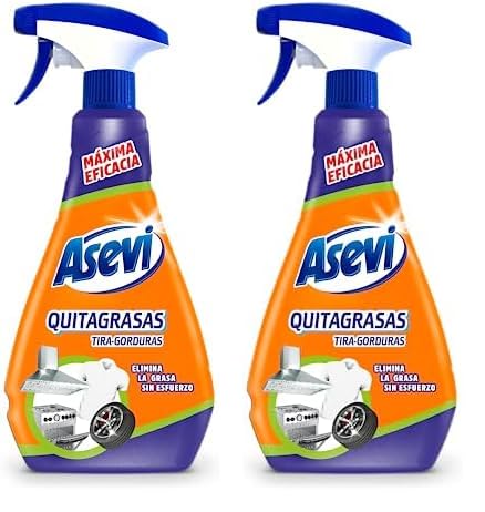 Asevi QuitaGrasas Concentrado Pulverizador, Multicolor, 750 Mililitros (Paquete de 2)