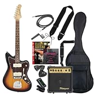 ジャズマスター　タイプ　エレキギターセット　JM-220　サンバースト Photogenic JM-220 エレキギター初心者14点セット 【充電式ミニアンプ