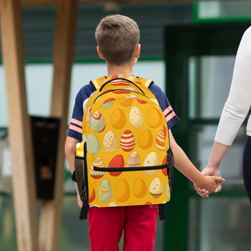 Cartable de grande capacité jaune multicolore avec trousse scolaire ados et voyages