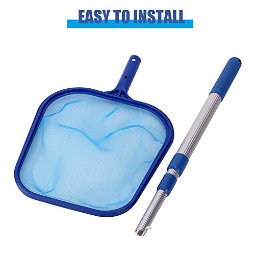 Rede de limpeza de piscina, Romacci Rede de limpeza de piscina deixa ancinho Skimmer de malha fina c