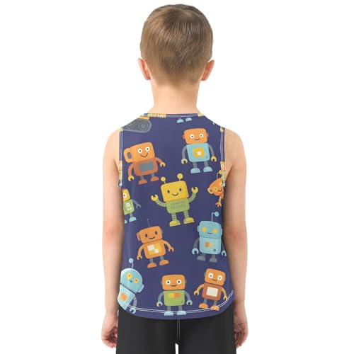 Boys' Tank Top Shirt Cartoon Robot Pattern Sleeveless T-Shirts3