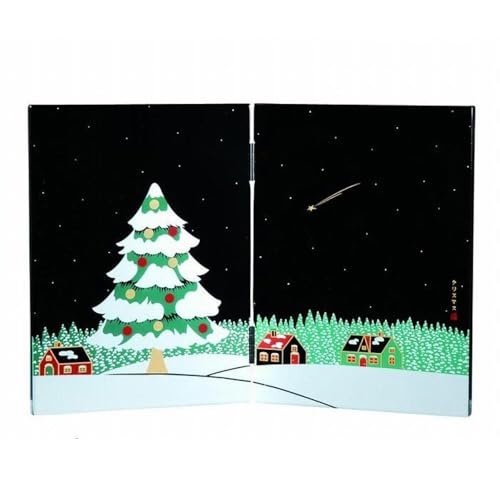 木製屏風 日本の歳時 [クリスマス][YG372]