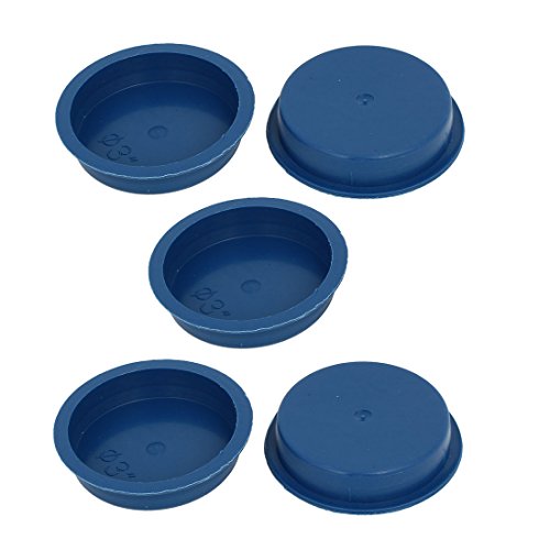 Aexit 76mm Flange Luer Fittings Mounted Tapered Hole Stoppers Waterproof Caps Luer Cap Fittings Blue 5pcs
