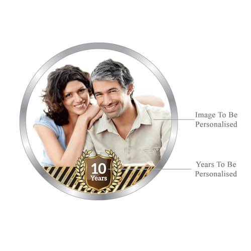 Image of TRUESILVER ACPL BIS Hallmarked Personalised Anniversary 5 /10 /20 /50 /100 gm 999 Pure Silver Coin by ACPL