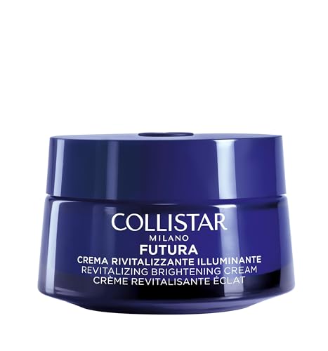 Collistar Futura Crema Viso Rivitalizzante Illuminante, Crema Giorno Nutriente, Anti-Età, Senza Siliconi, Texture Ricca, Pelle Luminosa e Giovane, con Cisto Rosso e Peptidi Vegetali, 50 ml