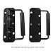 LifCratms 2Pcs Black Spring Loaded Case Handles, 304 Stainless Steel Surface Mount Chest Handle with Rubber Grip, Heavy Duty Cabinet Pulls Hardware for Toolbox Chest Case (122mm / 4.82")