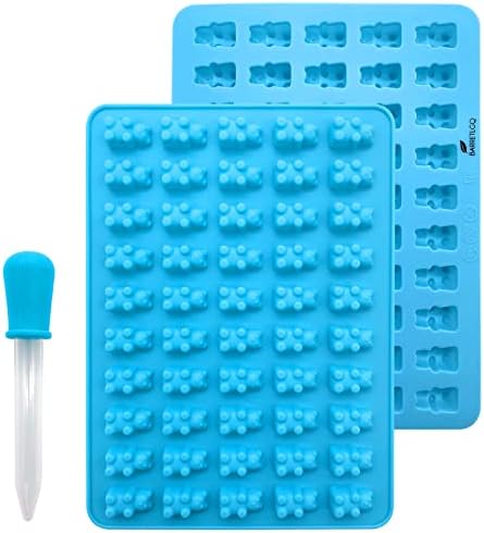 2 Pack 50 Cavity Silicone Gummy Bear Candy Chocolate Mold With a Dropper Making Bear Candy For Your Kids by BARRETLGQ