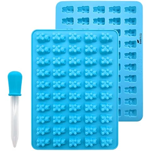 2 Pack Silicone Gummy Bear Candy Chocolate Mold Cover