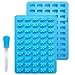 2 Pack 50 Cavity Silicone Gummy Bear Candy Chocolate Mold With a Bonus Dropper Making Cute Gift For Your Kids