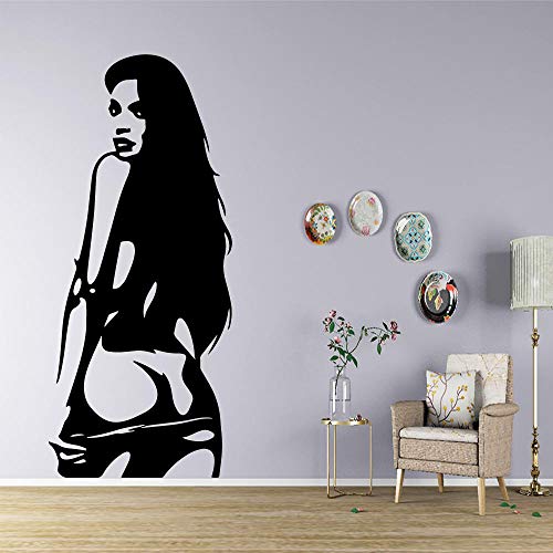 ZJfong Beauty Beautiful Girl Home Decoration Zubehör für Kühlschrank Aufkleber 43x99cm