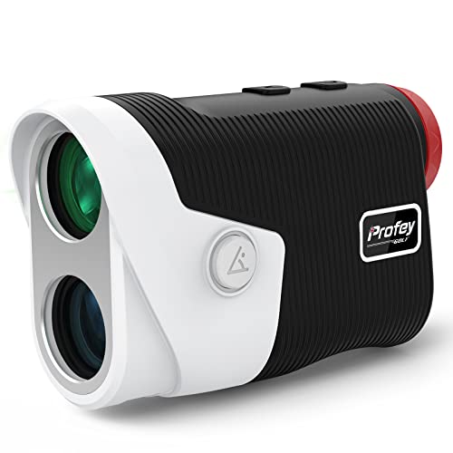 Golf Rangefinder with Slope Switch, Profey 6X Magnification Clear View Range Finder Golfing, 850 Yard Laser Rangefinder Flag Lock Pulse Vibration, Fast Focus Scan,Golf Gift