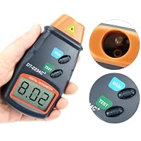 QWORK® Digitaler Drehzahlmesser, berührungsloses Laserfoto-Drehzahlmessgerät, großes LCD-Display, Batterien nicht im Lieferumfang enthalten – Ansicht 4