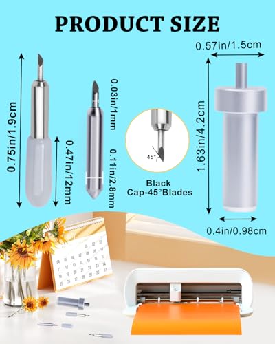 Image of 3PCS 45 Blade&Housing Compatible with Cricut Joy /Joy 2 /Joy Xtra for Craft