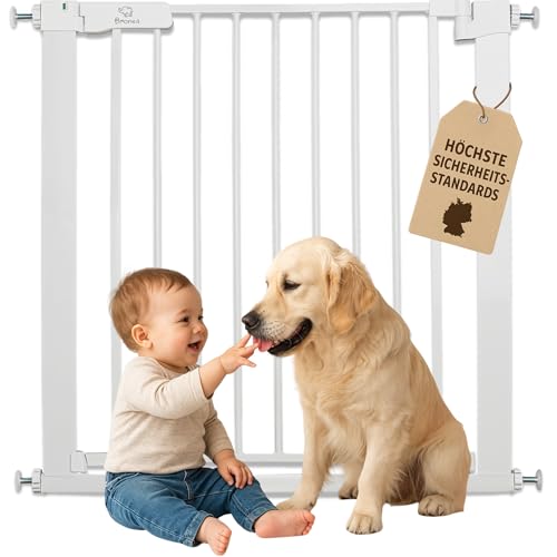 BRONEA® Luca Treppengitter ohne Bohren | Türgitter & Treppenschutzgitter zum Klemmen | verlängerbar 75-194 cm | Auto-Close, 90° Stop, beidseitig schwenkbar (103-110 cm) BRONEA® Luca Treppengitter ohne Bohren | Türgitter & Treppenschutzgitter zum Klemmen | verlängerbar 75-194 cm | Auto-Close, 90° Stop, beidseitig schwenkbar (103-110 cm)