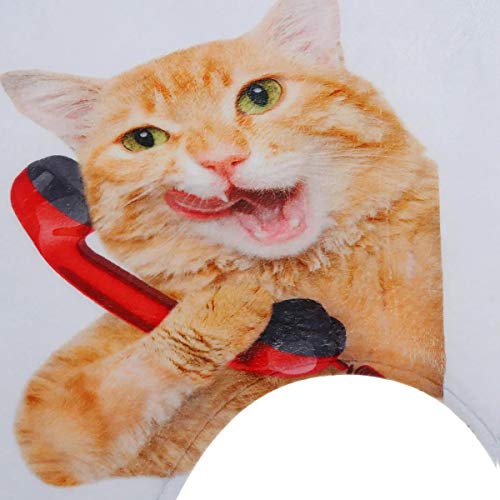 Badvorleger-Set, weich, WC-Vorleger, WC-Bezüge, Badematten, Teppiche, 3 Stück, lustige Katze, für jeden Anlass (Farbe… – Bild 5