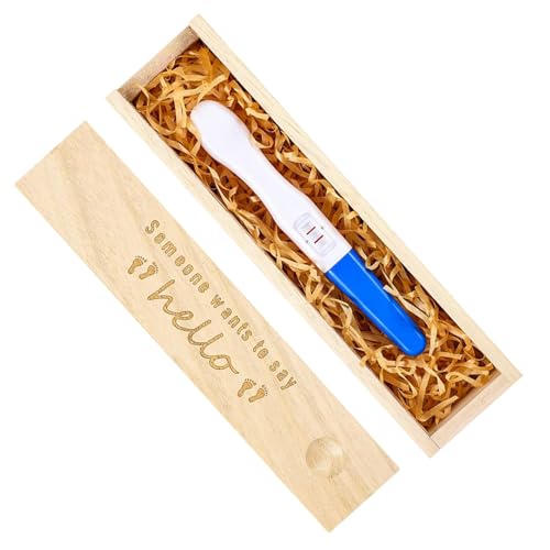 Caja de regalo de embarazo, soporte para almacenamiento|Caja de madera para bebé, recuerdo de colección