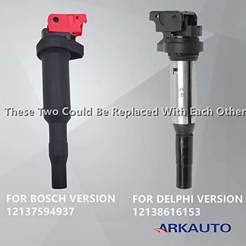 4Pcs Arkauto High Performance Ignition Coil Ark-Ig592-R 12137594937 Uf592 For Mini R55 R57 R56 R60 R58 R61 R59 1.6 N12 N16 Bmw 1 2 3 4 5 Series X1 X3 X4 X5 X6 Z4 2.0 2.0T N43 N46 N20 E&F Chassis #TOP5