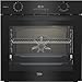Beko BBIS17300BCS b300 Einbau-Backofen 72 Liter, Multifunktionsofen mit 12 Funktionen, SteamAdd-Dampffunktion, SoftClose-Tür, katalytische Rückwand, versenkbare Knebel, Schwarz