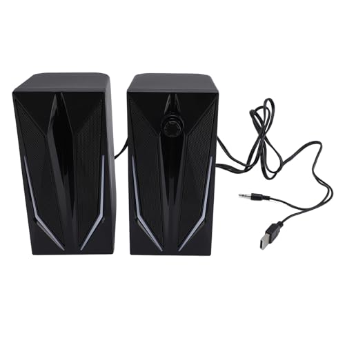 Xiuganpo Altavoz de Escritorio USB, Unidad de Rango Completo de 2 Pulgadas 1 par Altavoz de Laptop 5V Potente Salida de Graves para Juegos de Computadora