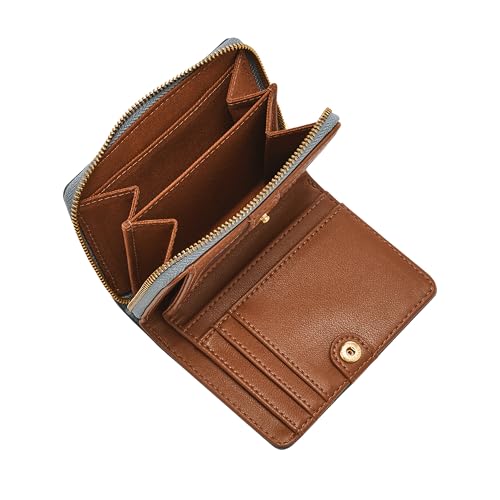 Image of Fossil Women's Logan RFID-Blocking Leather Mini Multifunction Bifold Wallet