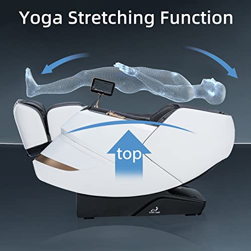 MassaMAX Massage Chair, Full Body SL Track Electric Recliner with Zero Gravity, Shiatsu Massage, Fully Assembled, Ideal for Home and Office (Beige) - Image 4