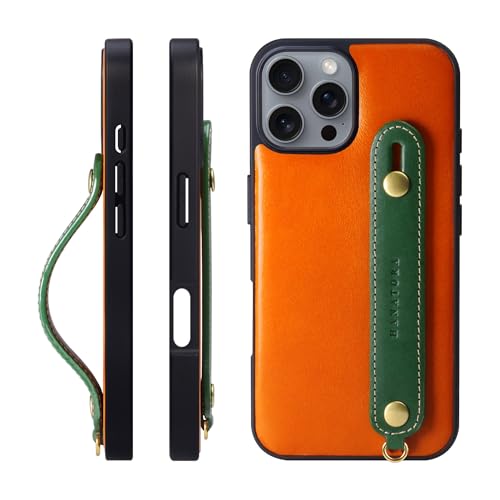 HANATORA for iPhone 16ProMax �P�[�X �{�v �ϏՌ� �w�ʃx���g �X�g���b�v�����O �X�}�z�P�[�X �X�}�z �X�^���h�@�\ �l�b�N�X�g���b�v �t�� �C�^���A�����U�[ �M�t�g �}�O�l�b�g�Ȃ� �I�����W+�O���[�� TGH-16ProMax