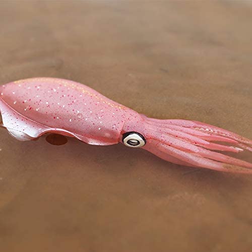 Gemini&Genius Squid Toy for Kids, Marine Bioluminescent Animal Cuttlefish Toy Sea Animal Action Figure Gift Great for Educational, Cake Topper, Swim, Bath Toy, Stocking Stuffer for Kids