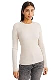 Ärmellänge: Langärmelig C&A Damen Pullover Rundhalsausschnitt Viskose Nylon Unifarben Hellbeige 2XL