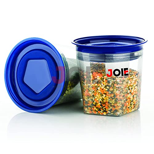 Image of Joie Airtight Container Jar Set For Kitchen - 900ml - Pack of 6, Jar Set For Kitchen, Kitchen Organizer Container Set, Polo Plastic Container, Air Tight Containers For Kitchen Storage - Brown
