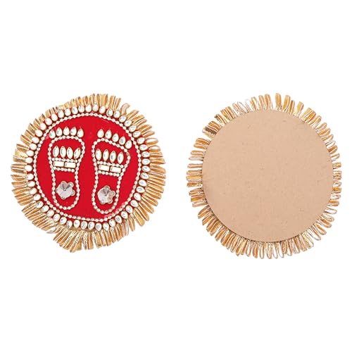 Calcomanías de Laxmi Charan Paduka hechas a mano para cenefa elegante de hogar tradicional 3