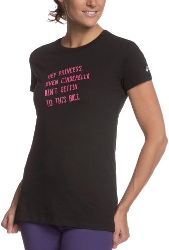 ASICS Women's Hey Princess Running Shirt,Black,Medium