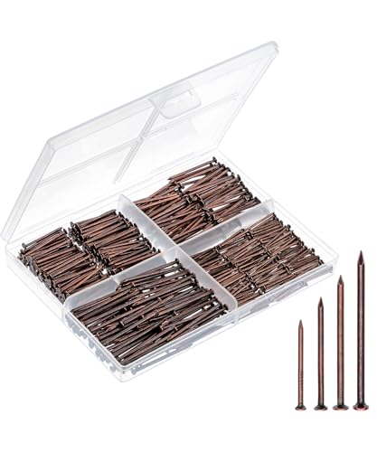 Image of Mr. Pen- Nail Assortment Kit, 600 Pcs, 4 Sizes, Bronze Picture Hangers
