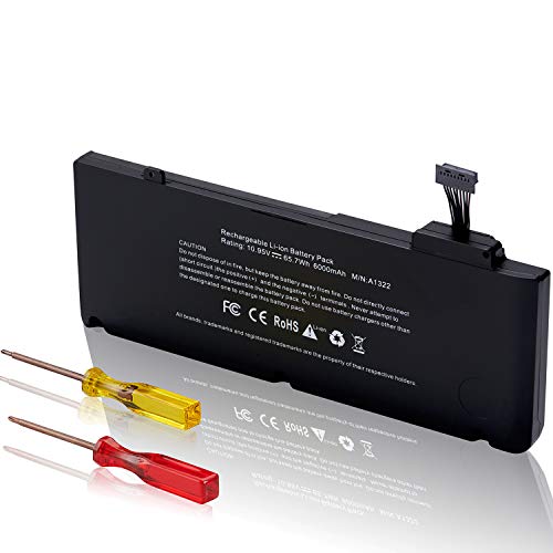 KUNLUN A1278 A1322 Laptop Battery Replacement for Apple MacBook Pro Battery 13 inch, Fit for MacBookPro 5,5 7,1 8,1 9,2 MD101LL/A 661-5229 (Mid 2012 2010 2009 Early 2011 & Late 2011) 10.95V 65.7Wh