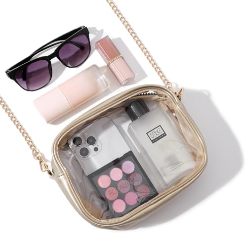 Image of TOBVZOO Clear Bag Stadium Approved, Crossbody Transparent Bag for Concerts Sports Events, Purses for Men & Women
