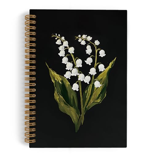 Carnet à spirale vintage floral 14x21 cm pour l'école