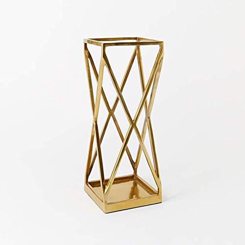 Soporte cuadrado de metal para paraguas para puerta de vestíbulo de hotel, cubo de almacenamiento para bastones y bastones