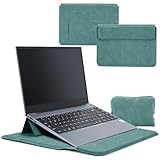 HaruYo Laptophülle für 12-13-14-15-15.6-16 Zoll mit Standfunktion, Handgelenkauflage, Netzteiltasche, Computer Tasche für MacBook Air Pro iPad Apple/Surface Lenovo HP (12