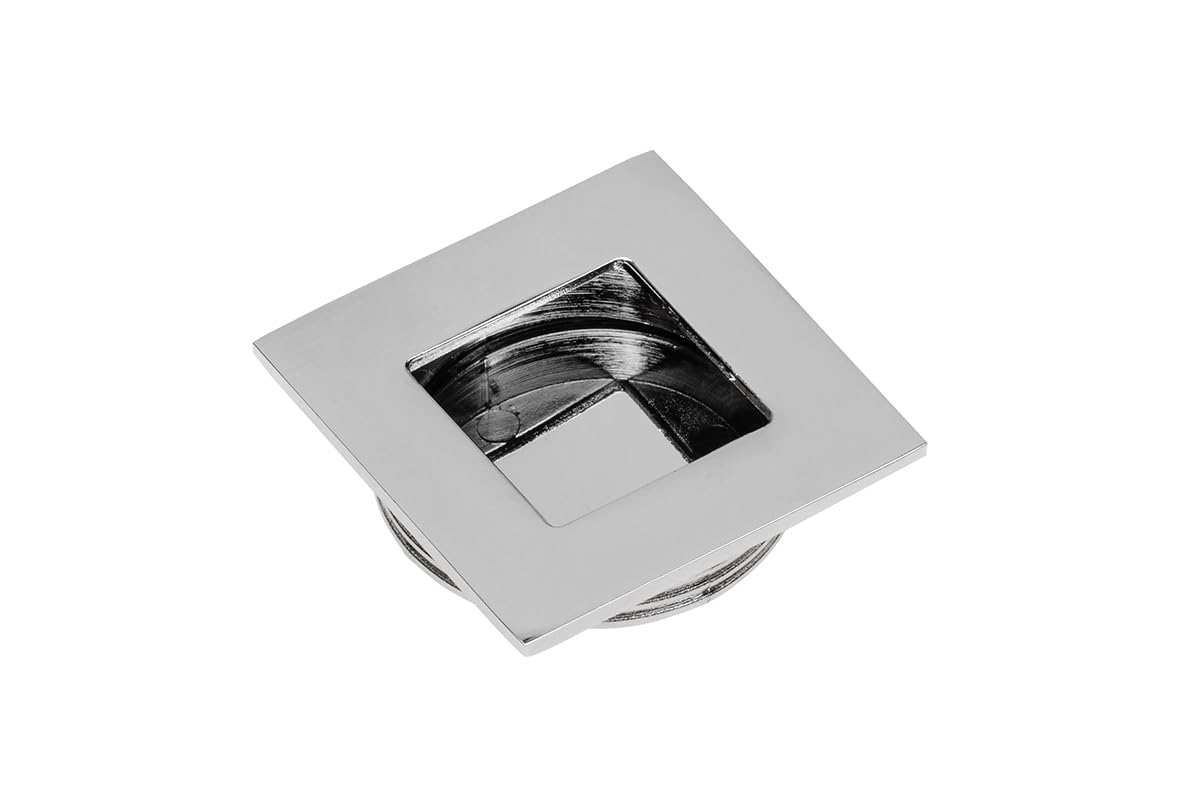Recessed Flush Sliding Door Handle Pull Square 40 x 35 x 10mm Chrome
